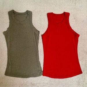 Pair of Ribbed Tank Tops